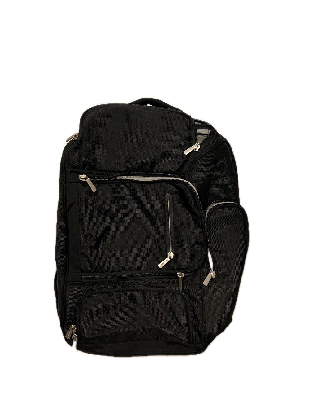 Protege 18" Weekender Travel Backpack w Laptop Sleeve, Black